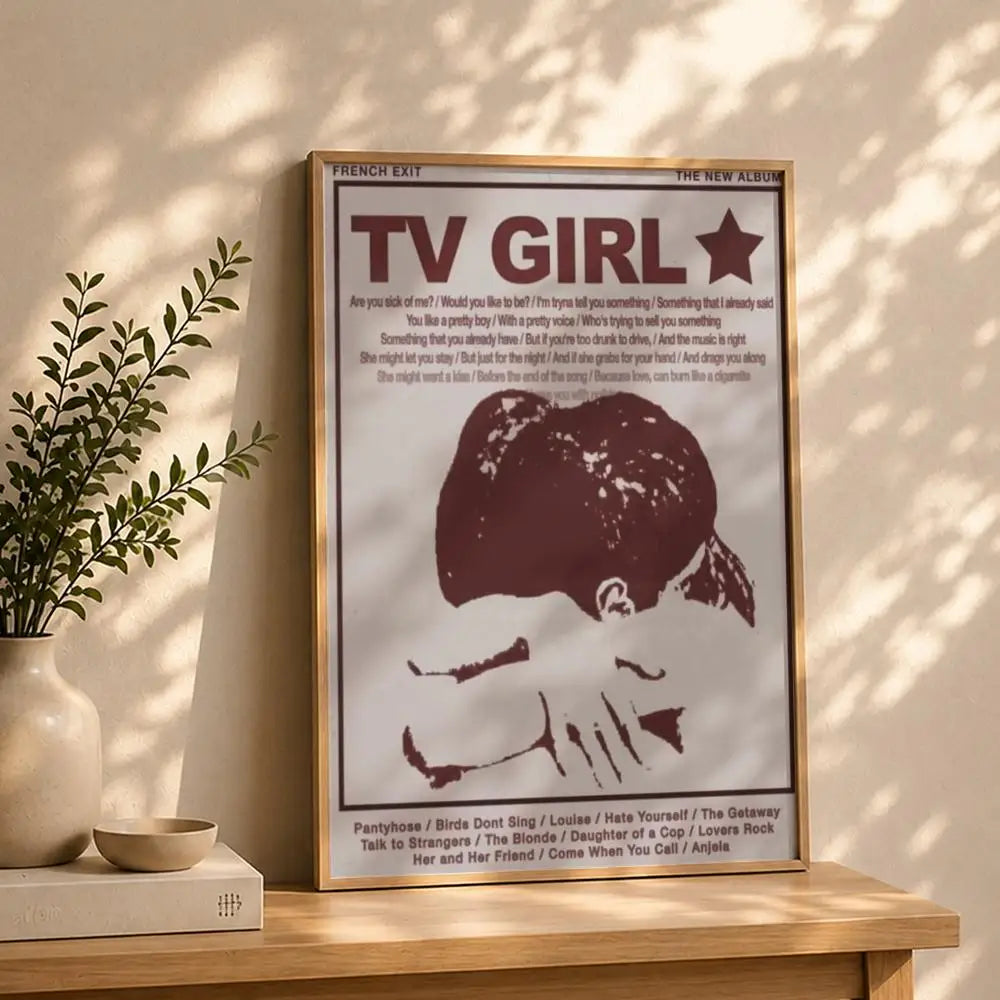 Band T-TV GirlS Poster HD Self Adhesive Waterproof Wall Art Ideal for Home Office Dorm Bedroom Great Gift Peaceful Pleasures Health and Wellness White14 15X20cmNoframe
