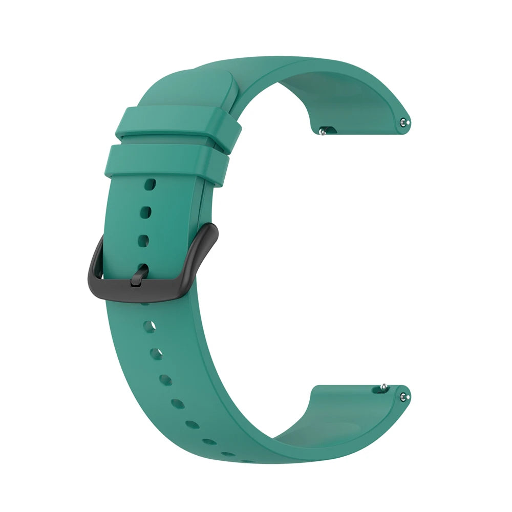 Silicone Watch Band 20mm 22mm for Amazfit Samsung Garmin Peaceful Pleasures Health and Wellness pine needle green 20mm width strap