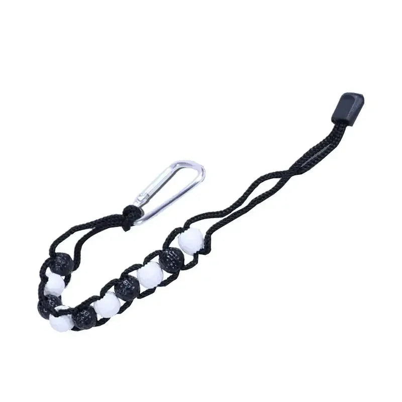 Golf Stroke Score Counter With Golf Bead Chain Stroke Bead Counter Bracelet With Simple Clip Nylon Woven Rope Golf Training Aids Peaceful Pleasures Health and Wellness
