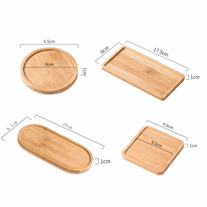 Wooden Bamboo Vanity Tray | Bathroom Organiser & Soap Holder