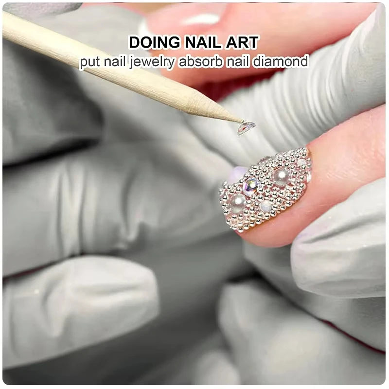 2026 50/100pcs Nail Art Pusher Orange Wood Sticks Cuticle Pusher Remover Rhinestones Dotting Removal Manicure Care Tools Peaceful Pleasures Health and Wellness