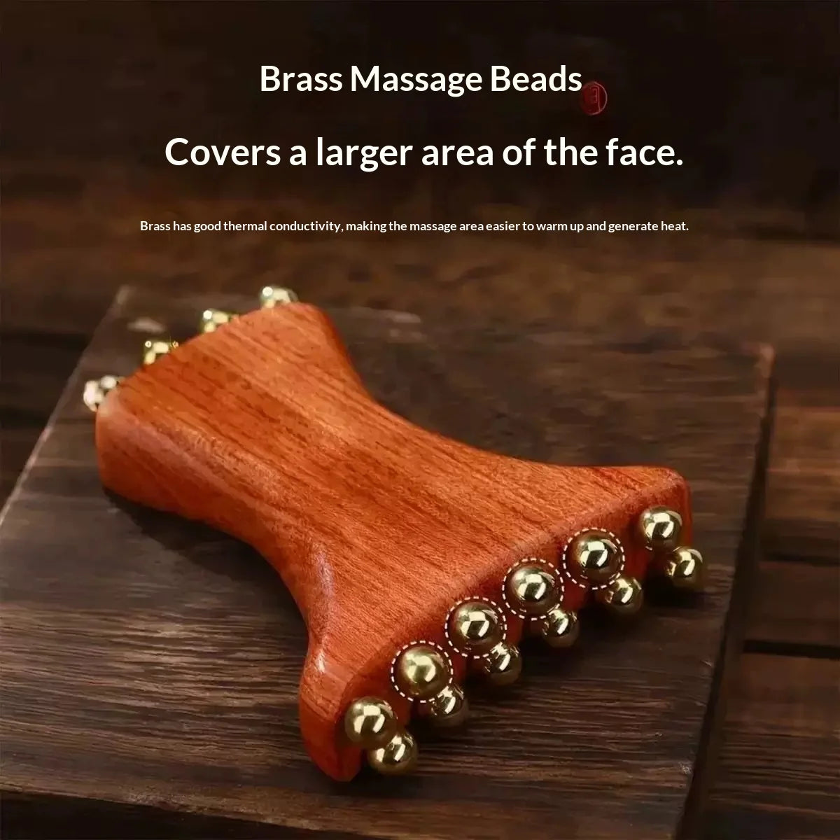 Brass Gold Bead Facial Dredge Tool, Nasolabial Folds, Apple Muscle, Jawline Beauty Massage Device Peaceful Pleasures Health and Wellness