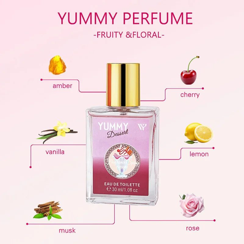 Women Eau De Toilette 30ml With Fruit Floral Gourmand Note Long-lasting Light Scent Daily Casual Perfume Fresh Elegant Fragrance Peaceful Pleasures Health and Wellness
