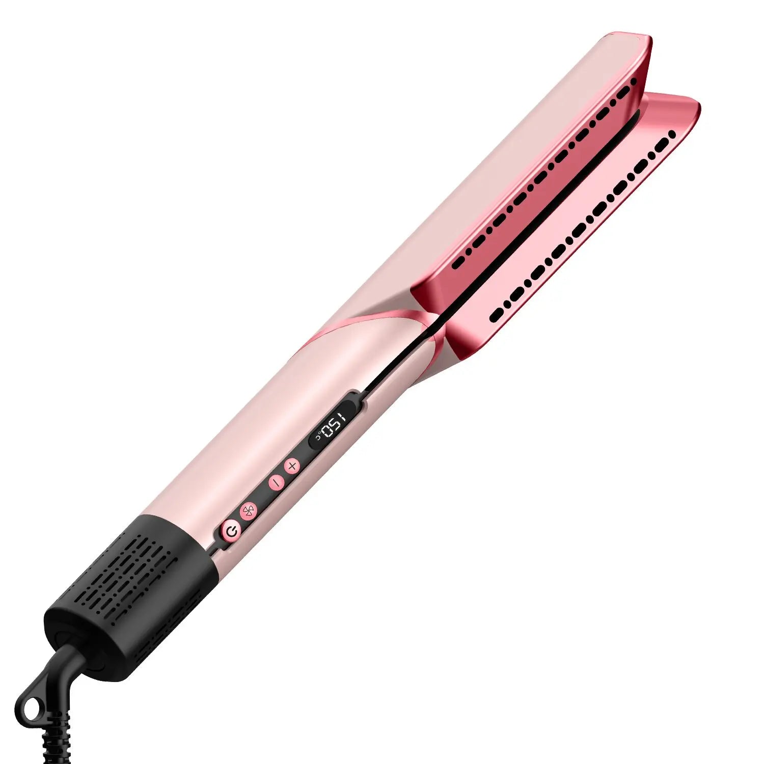 2 in 1 Hair Straightener & Hair Dryer Negative Ion Hair straightener Dry wet use High-Speed Brushless Motor Straightening Brush Peaceful Pleasures Health and Wellness pink EU