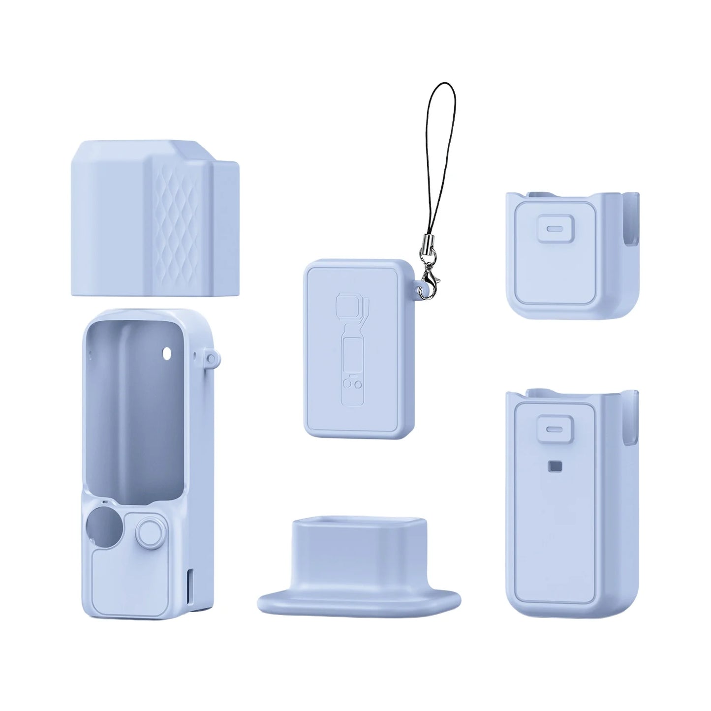 Colorful Silicone Protective Case For DJI Pocket 4 Camera Dustproof And Shock-Resistant Protective Case Peaceful Pleasures Health and Wellness blue