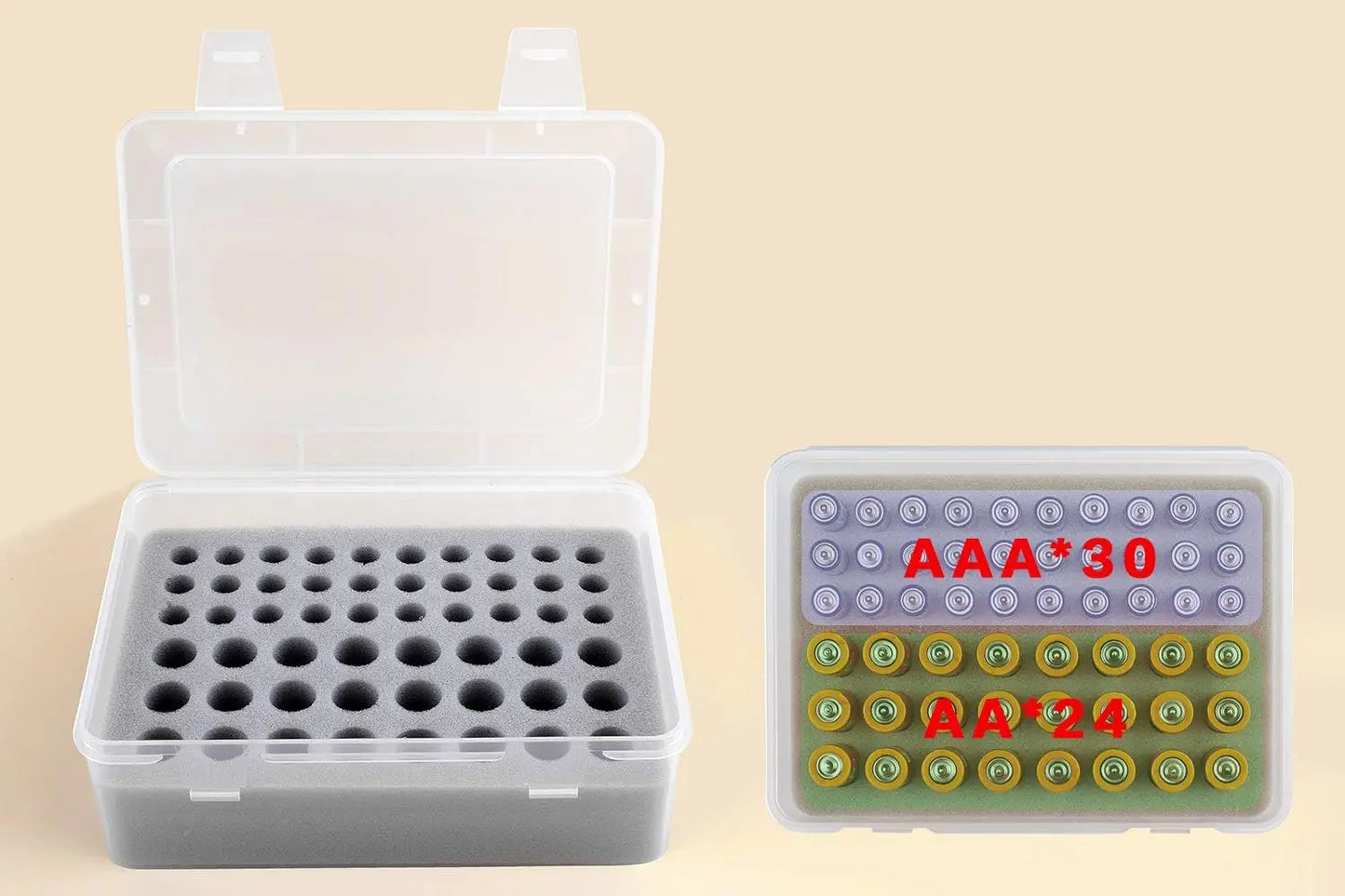 Battery Organizer Box – 54 AA & AAA Battery Storage Case
