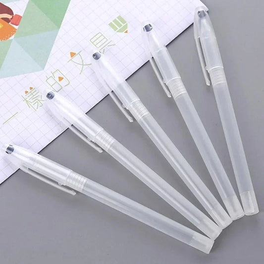 Gel Pen Shell Ballpoint Transparent Cover Clear Stationary Office Peaceful Pleasures Health and Wellness 10 pcs Transparent