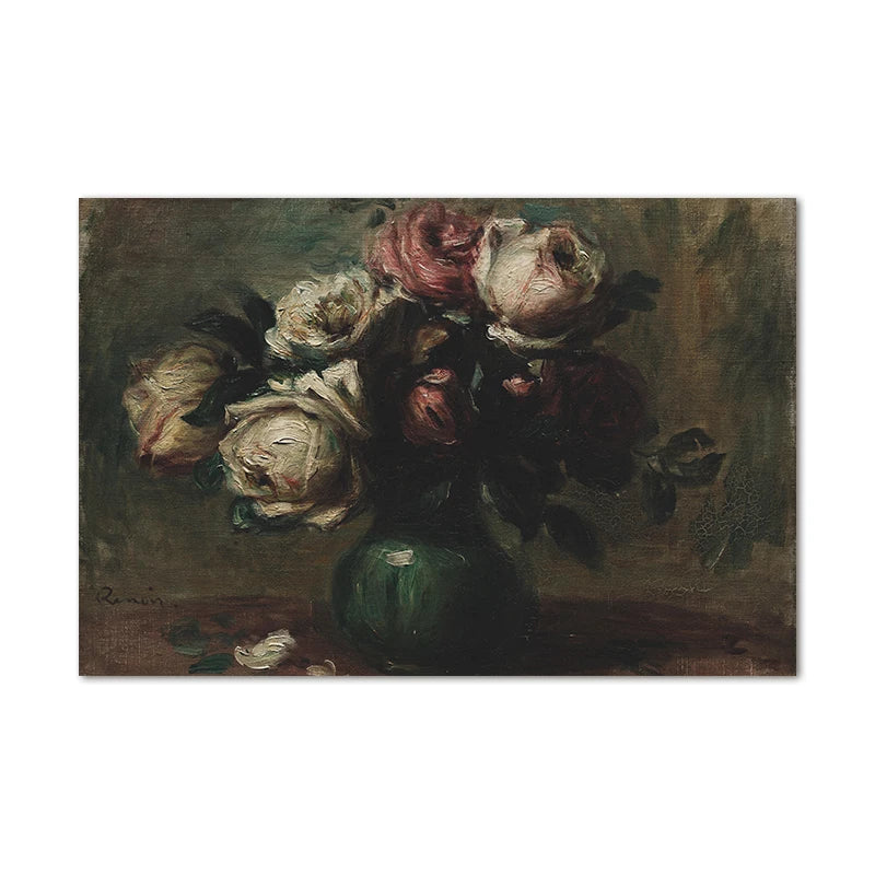 Moody Victorian Paintings Prints Vintage Dark Academia Aesthetic Decor Floral Poster Skeleton Canvas Painting Gallery Wall De Peaceful Pleasures Health and Wellness PB20959 20x30cm Unframed