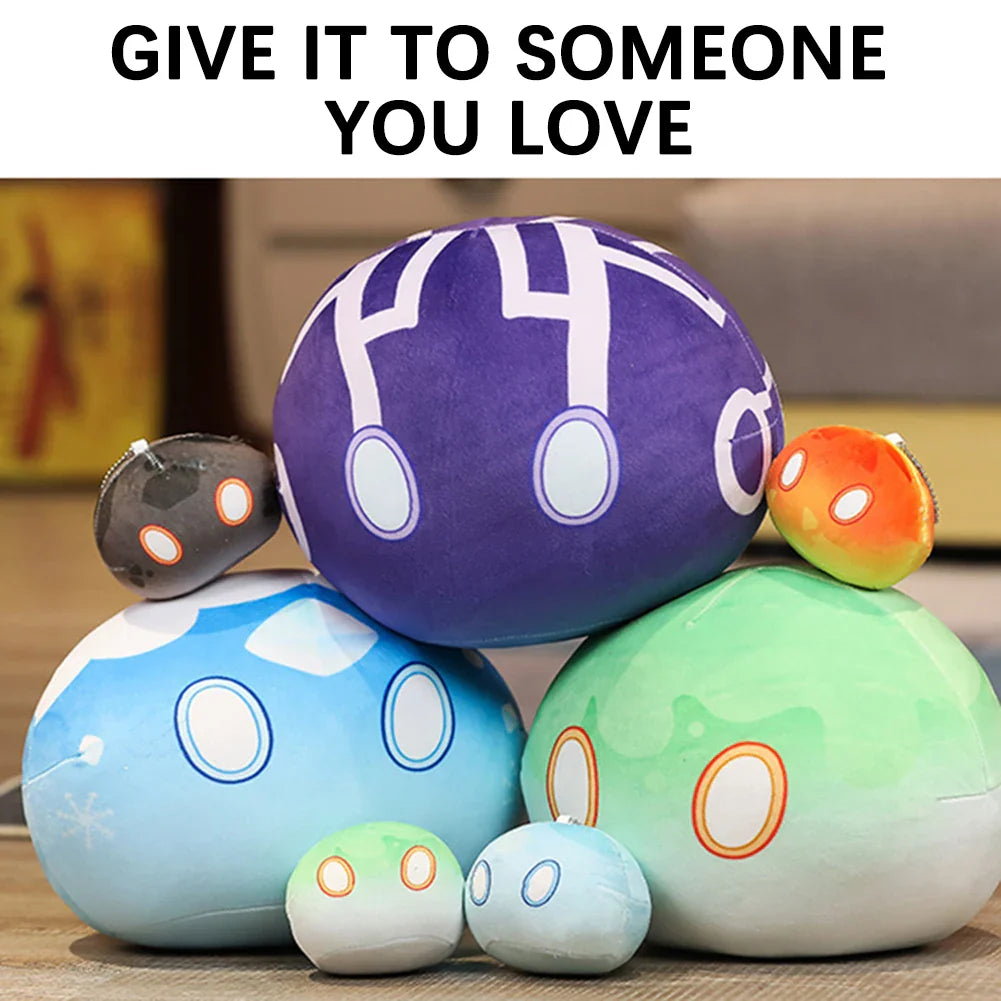 Genshin Impact Slime Plush Pillow – Soft Anime Hugging Toy
