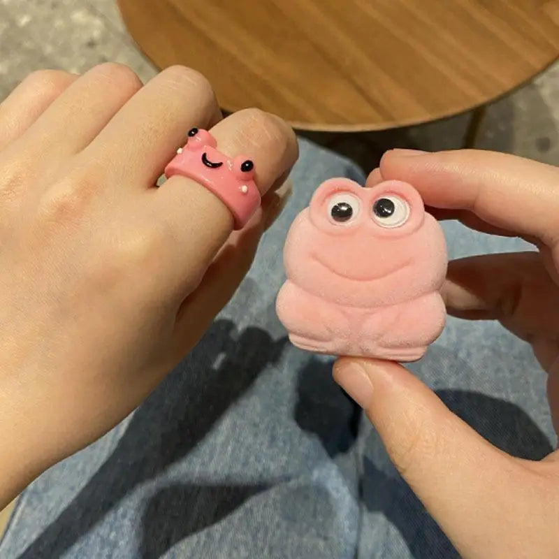 Cute Cartoon Frog Shaped Ring Couple Valentine's Day Animal