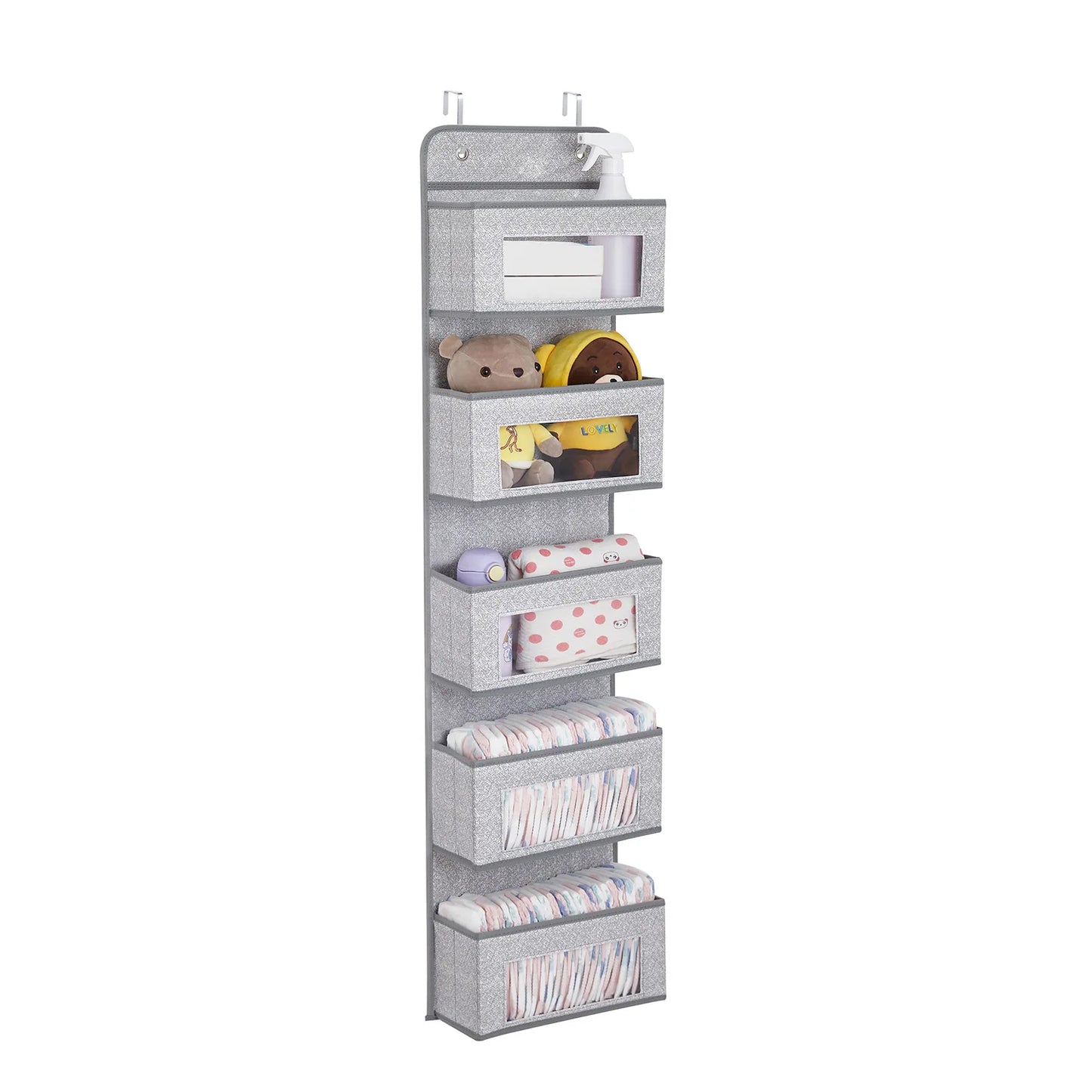 Over the Door Hanging Organizer – 1–5 Pockets, Wall Mount