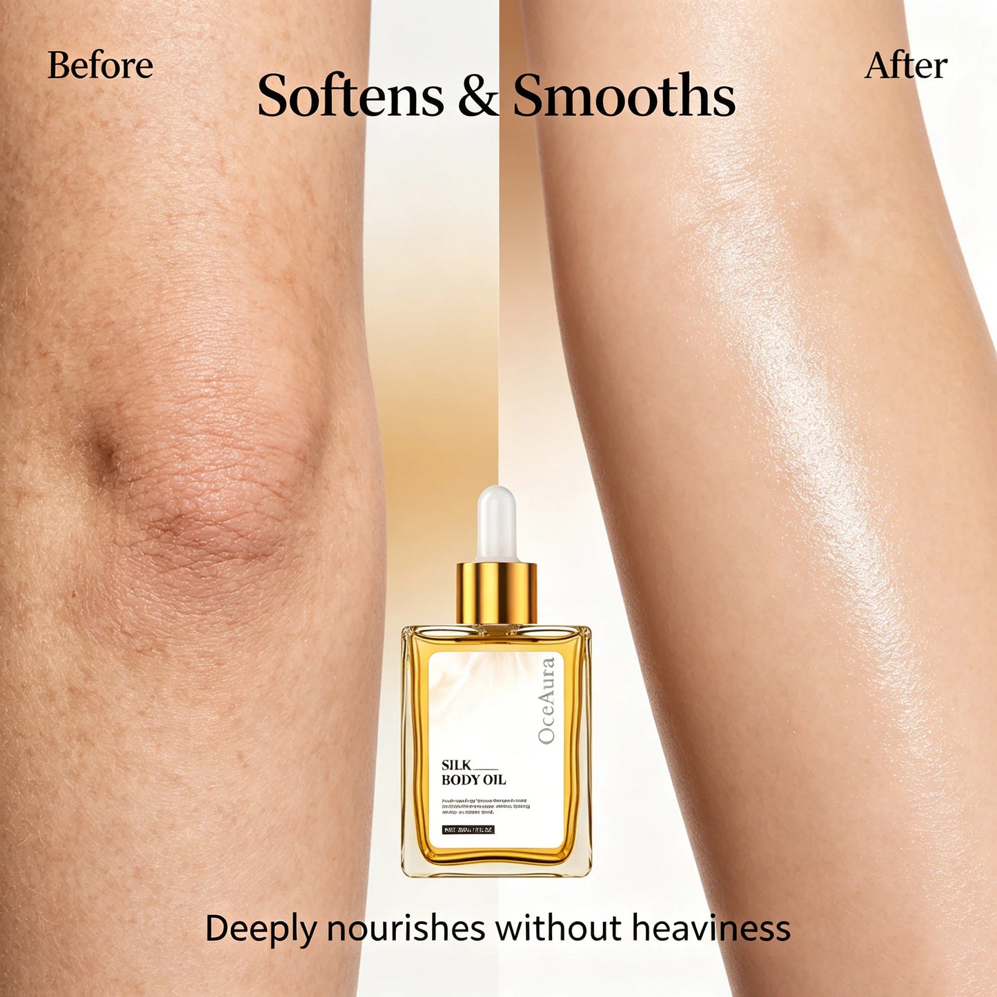 HOEGOA Silk Body Oil – Firming Anti-Aging Dry Oil for Crepey Skin