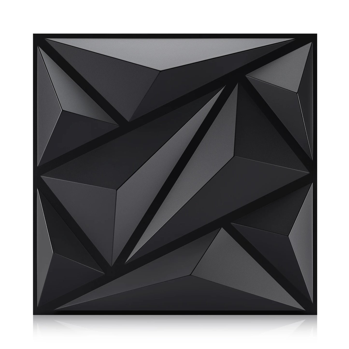 (pack of 12)Decorative 3D wall panel with diamond design, 30.48 cm x 30.48 cm Peaceful Pleasures Health and Wellness Black Diagonal Drill 30cmx30cm