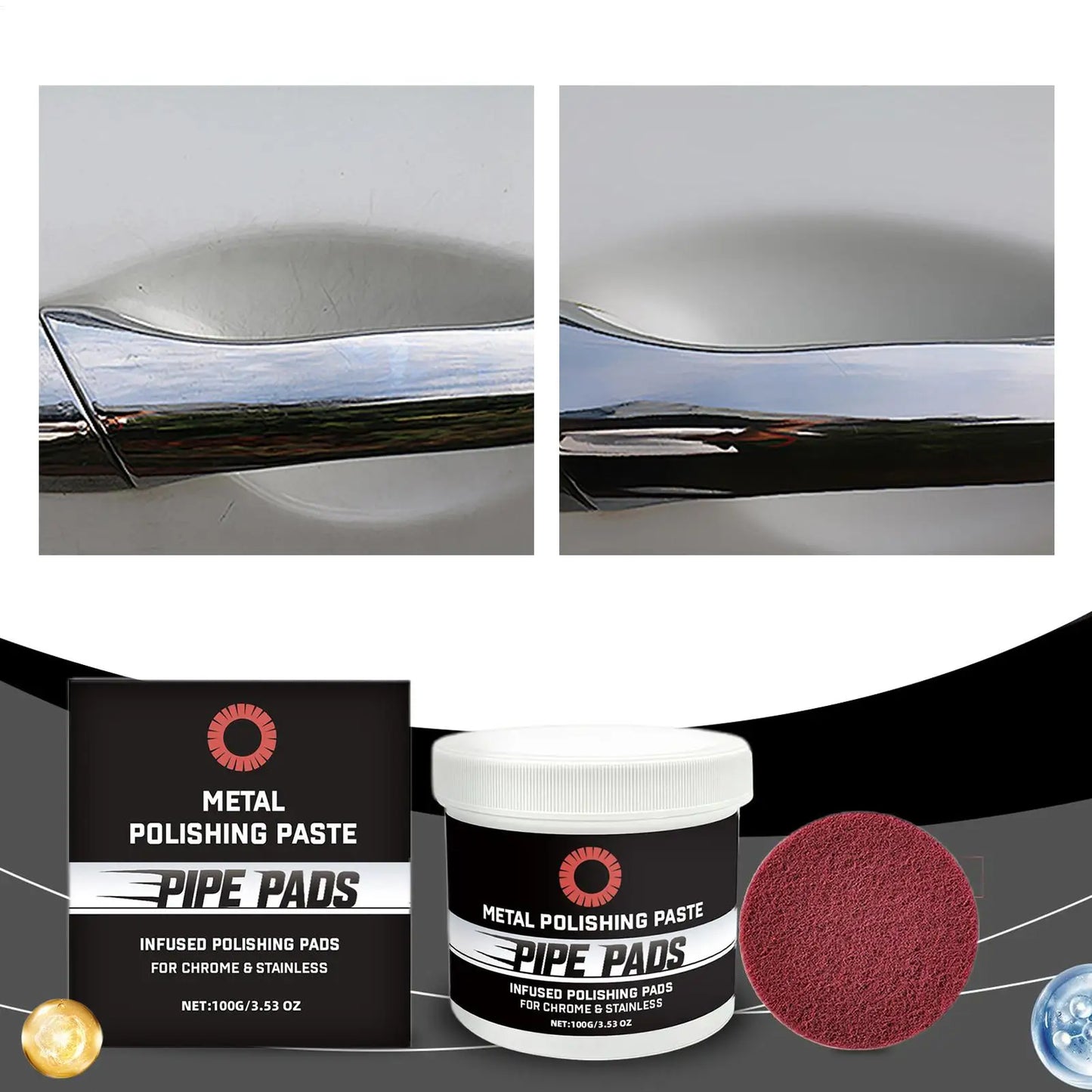Metal Polishing Paste – Chrome, Aluminum & Stainless Steel Cleaner