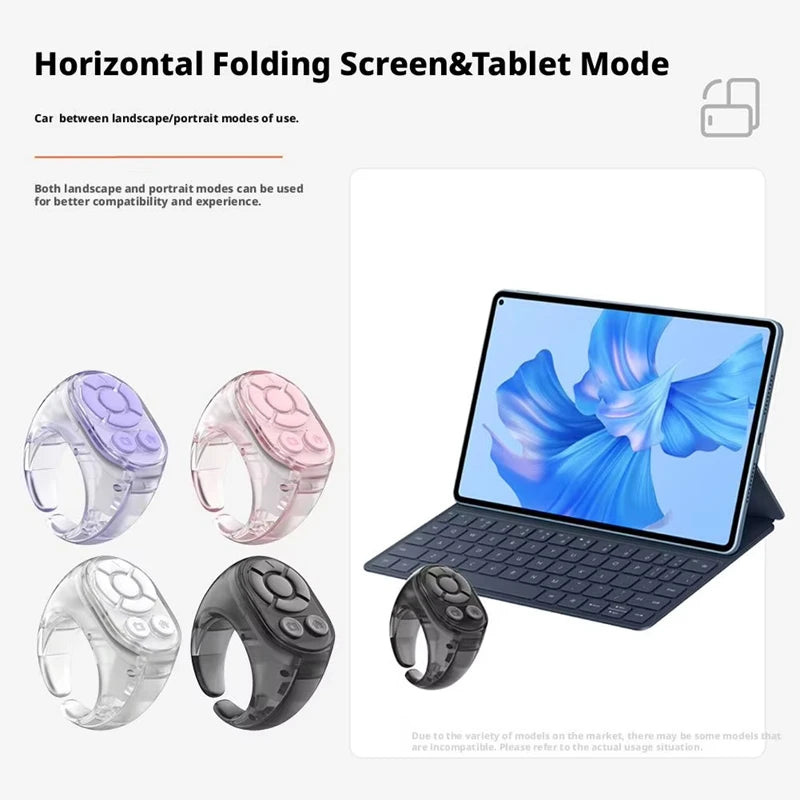 Bluetooth Ring Remote – Page Turner, Camera Shutter & Media Peaceful Pleasures Health and Wellness