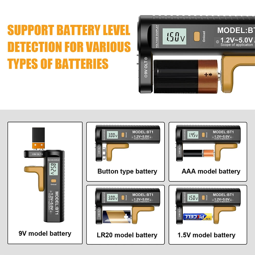 Digital Battery Capacity Tester – AA AAA C D & Button Cell Electronics Accessories Peaceful Pleasures Health and Wellness