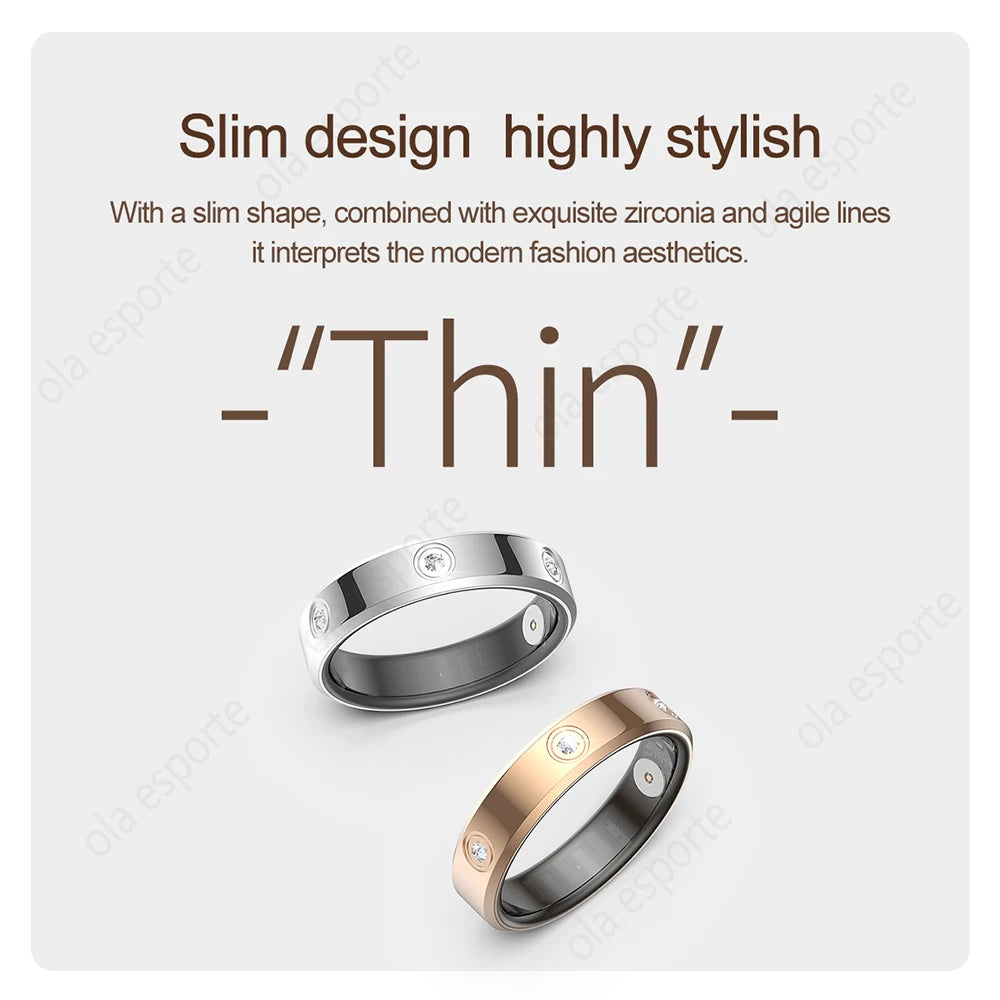 2025 New Smart Ring Waterproof 5ATM Heart Rate Blood Oxygen Health Sleep Monitoring Multi-Sport Mode Camera control Smartring Peaceful Pleasures Health and Wellness