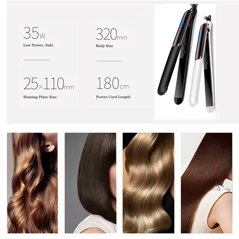 4 Temperature Ceramic Hair Straightener Flat Iron with Adjustable Heat Settings for Different Hair Types Styling Peaceful Pleasures Health and Wellness