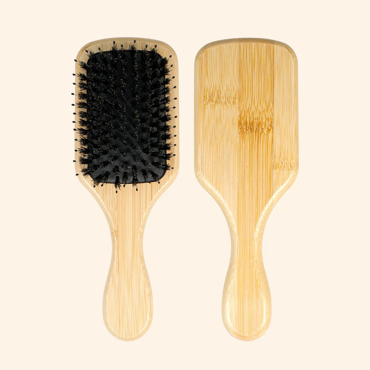 Bamboo Hair Brush with Boar Bristles – Detangle & Shine