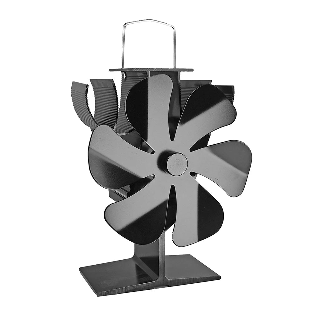Heat Powered Stove Fan – 6-Blade Silent Thermal Fan