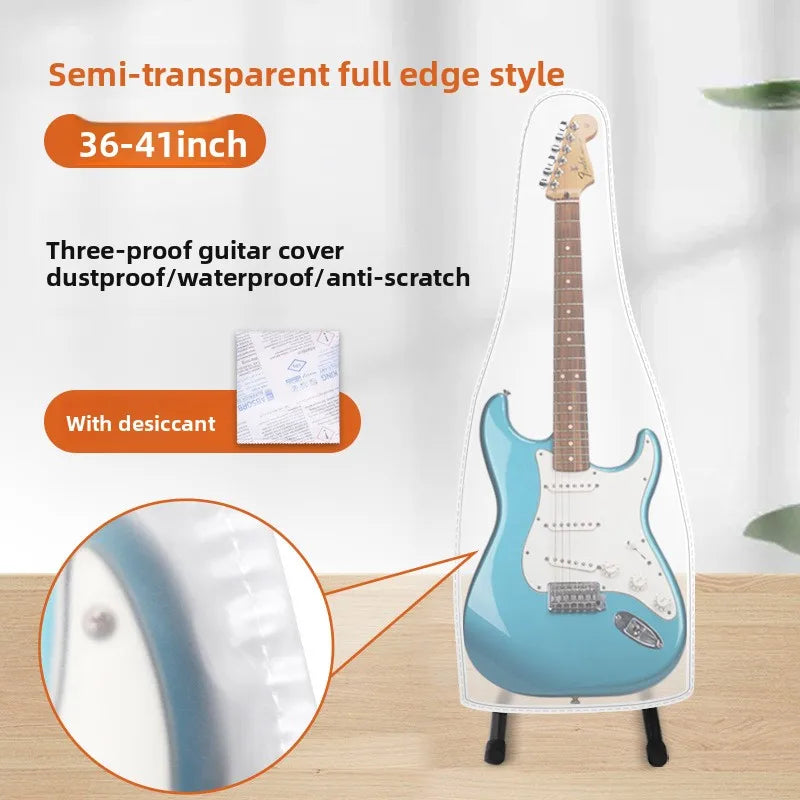 36-41 Inches Dustproof Frosted Guitarcover Transparent Waterproof