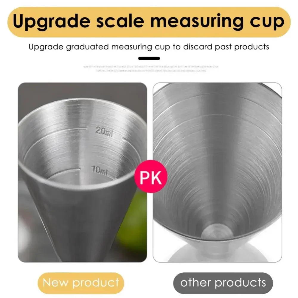 Japanese Style Double-headed Measuring Wine Cup 30/45ml 30/60ml Stainless Steel Ounce Cup Bartender Kit Bar Tools with Graduated Peaceful Pleasures Health and Wellness