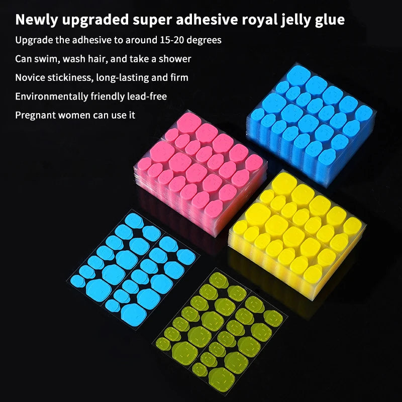 5Pcs False Nail Art Adhesive Tape Colour Jelly Glue DIY Fake Nail Manicure Gel Waterproof Tabs Nail Glue Nail Tools Peaceful Pleasures Health and Wellness