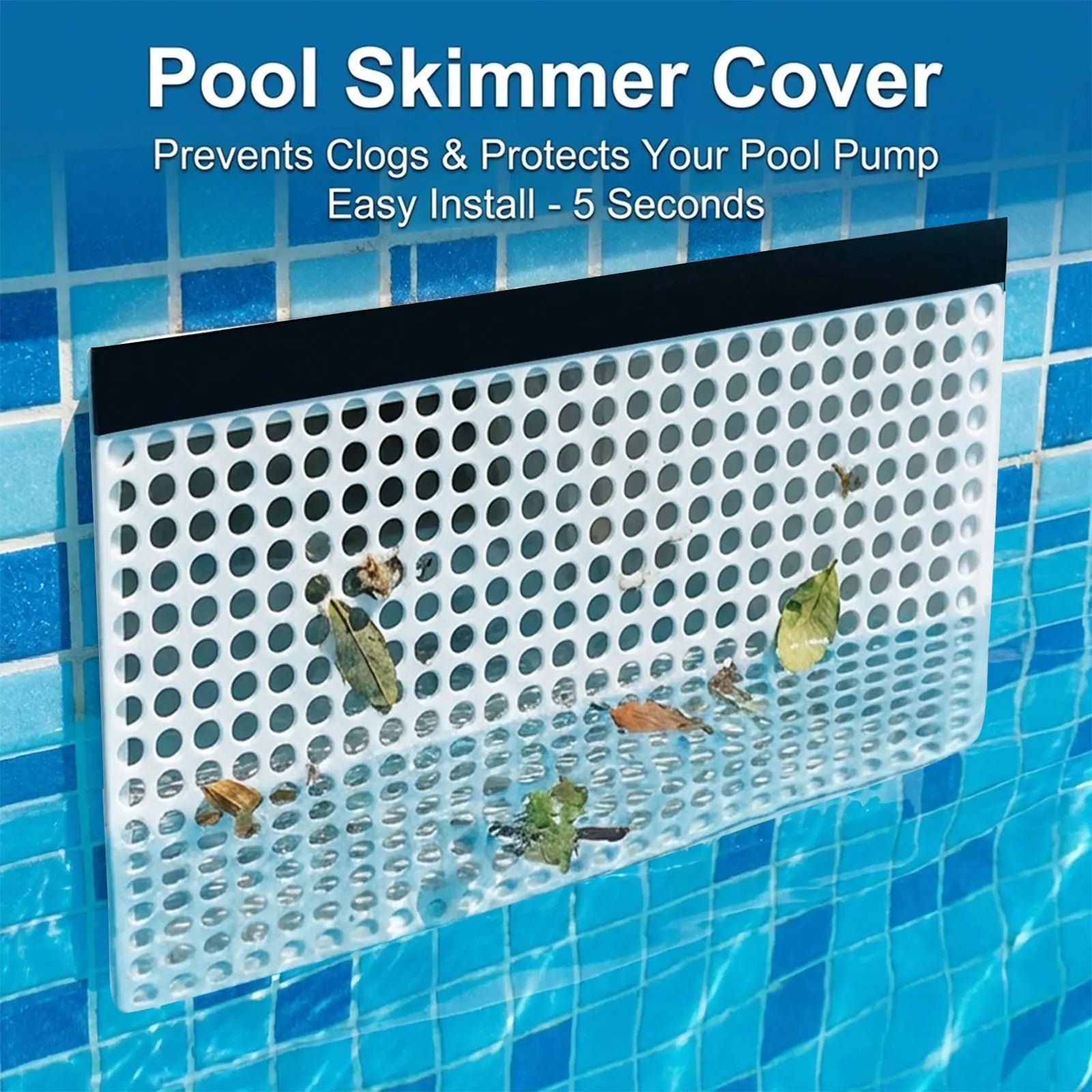 Pool Skimmer Net Pool Skimmer guard kit Leaf Guard Mesh Screen Protective Heavy-Duty for Pond Poolside Hot Tub pool cleaning net Peaceful Pleasures Health and Wellness Multicolor