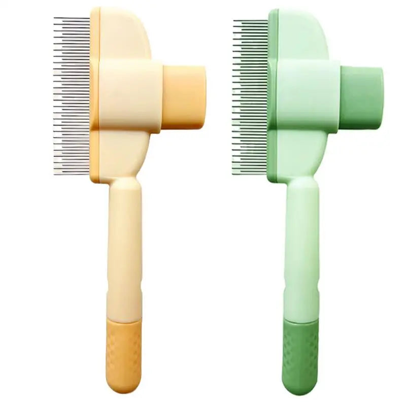 Dog Grooming Comb Cat Dog Hair Remover Brush with Release Button Pet Hair Grooming Care Comb Cleaning Brush For Long Hair Dog Peaceful Pleasures Health and Wellness