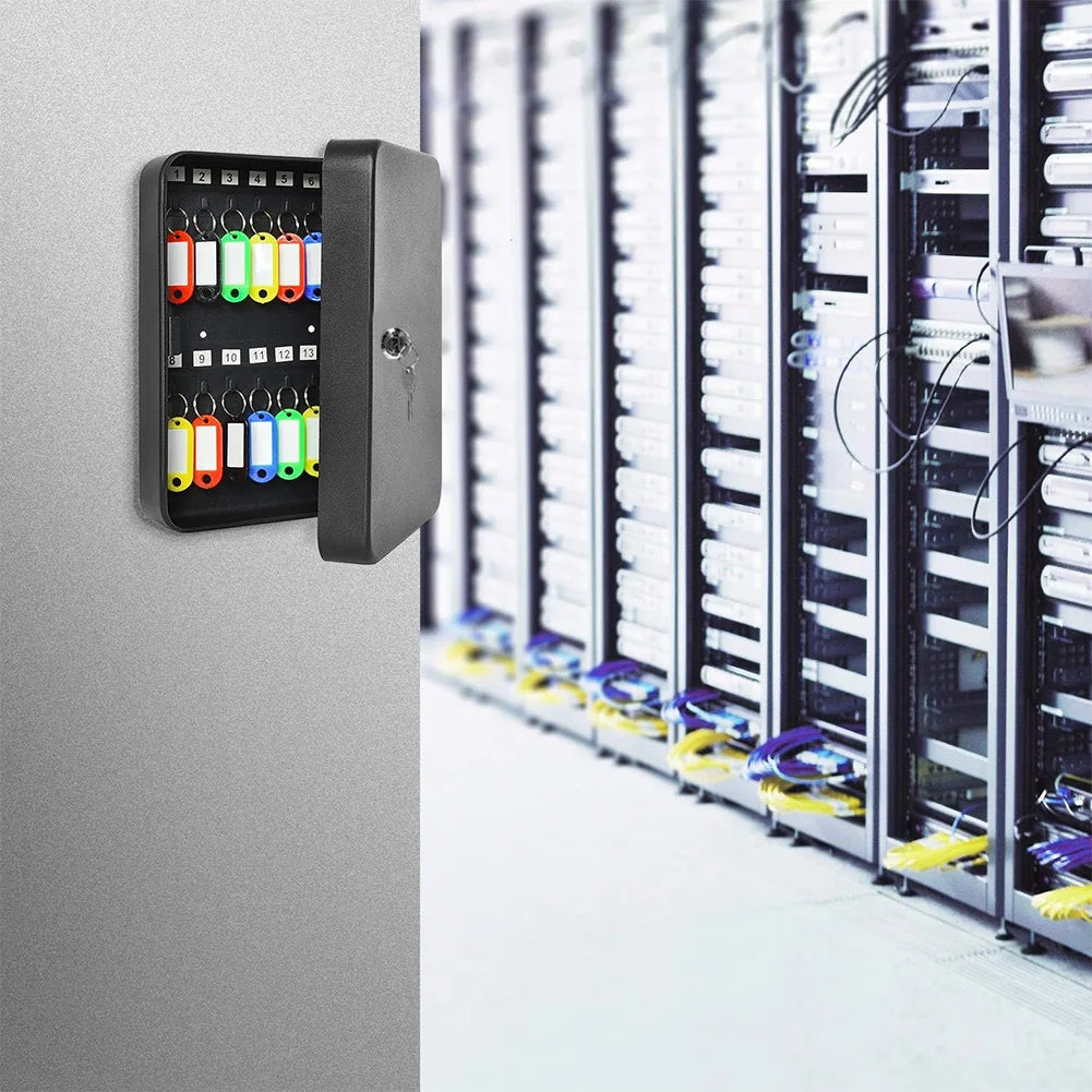 Wall Mount Key Cabinet – 20 Hook Combination Lock Box