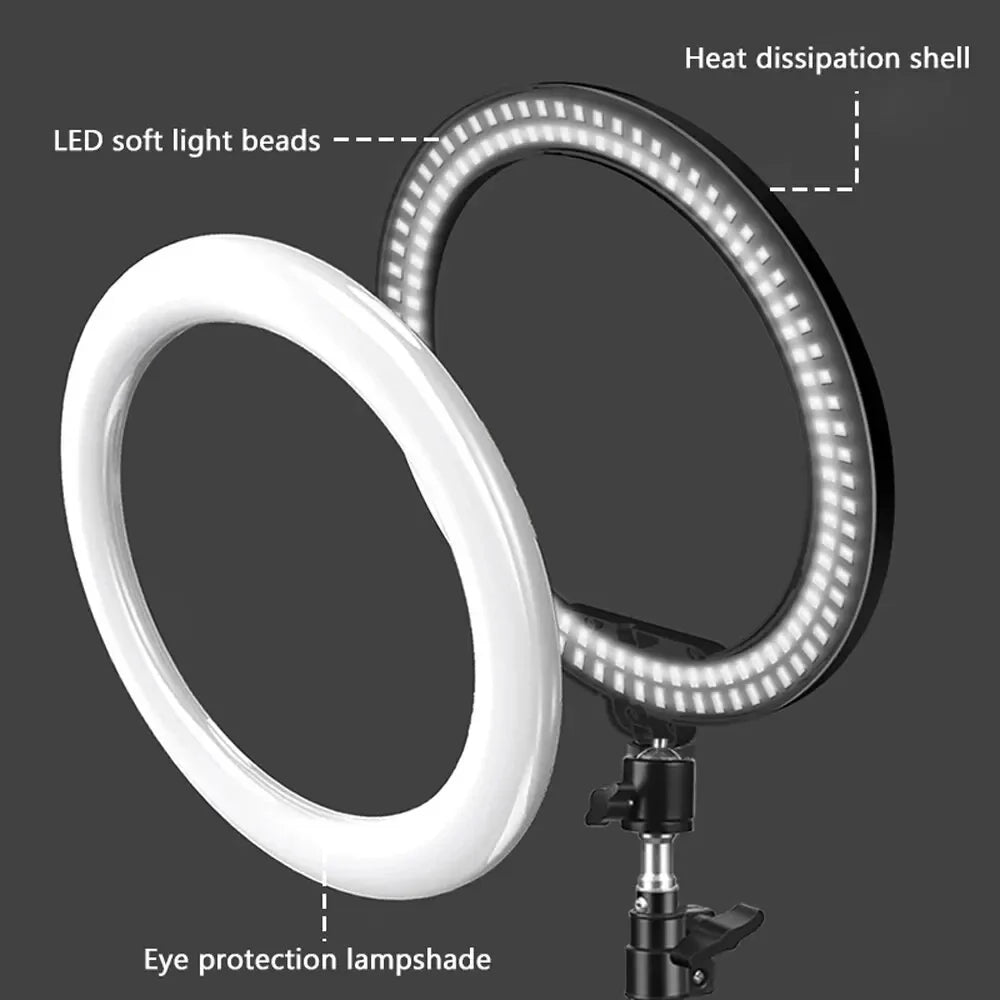 VeFly 10-Inch LED Ring Light | Bi-Color USB Selfie & Streaming