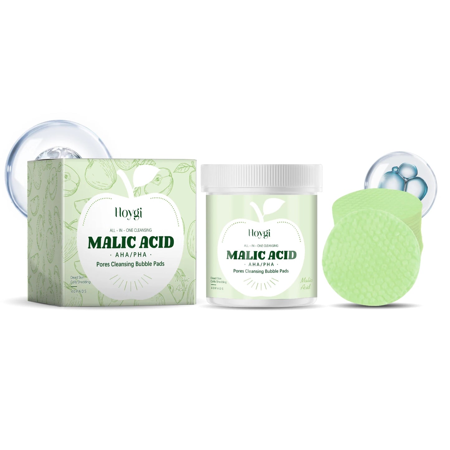 Malic Acid Pore Cleansing Exfoliating Pads – 40 Pack