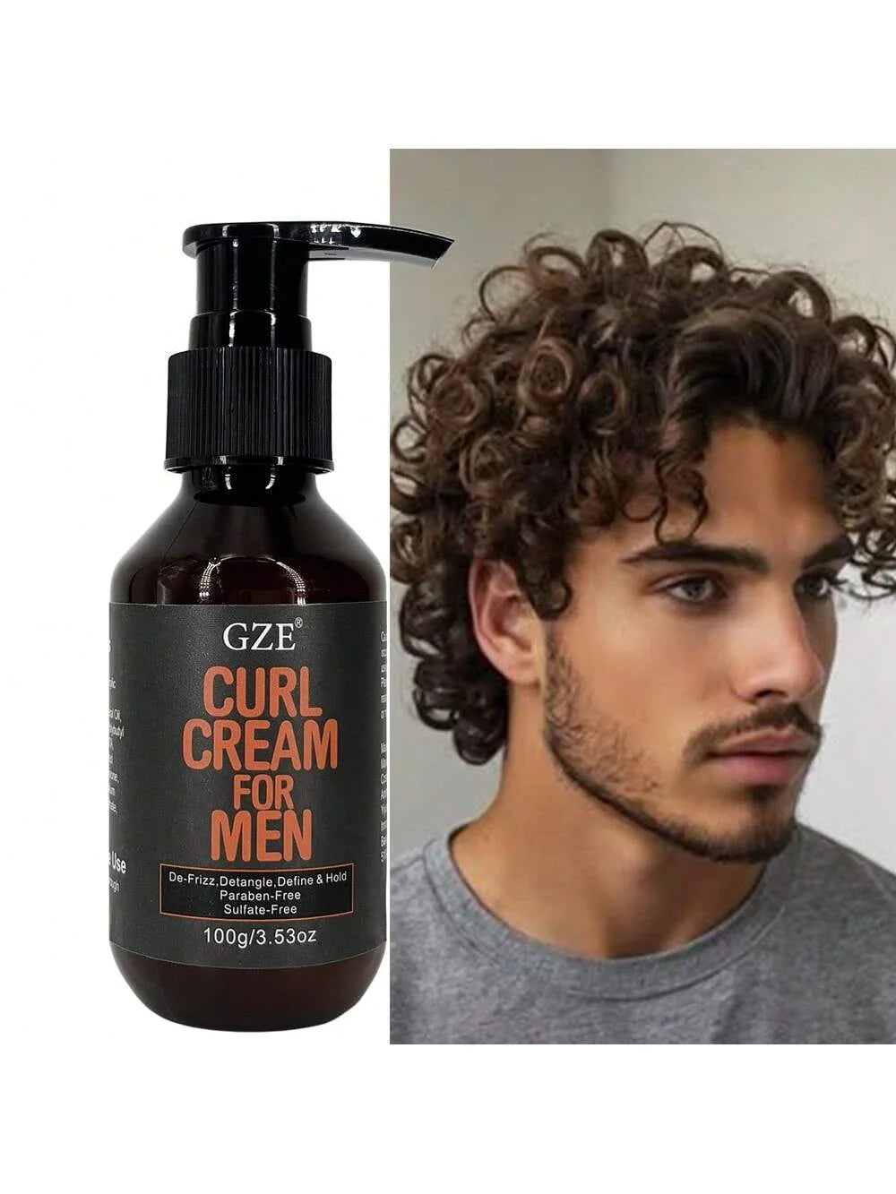 GZE Castor Oil Curl Defining Cream – Sulfate-Free, Color Safe