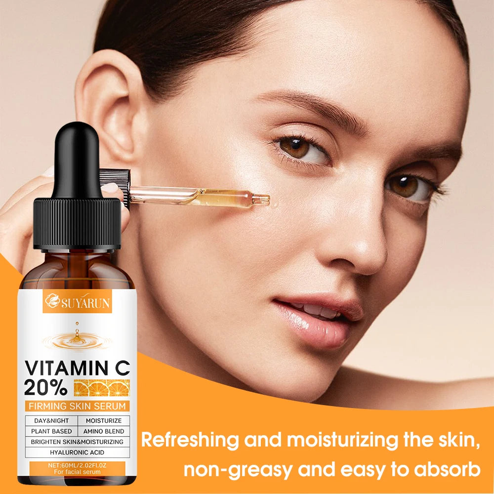 SUYARUN Retinol Aloe Vitamin C Firming Serum - Anti-Aging Face Moisturizer, Brightening, Wrinkle Reduction, Skin Tightening. Peaceful Pleasures Health and Wellness