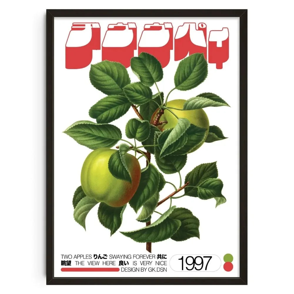 Japanese Retro Floral Canvas Wall Art | Unframed Poster