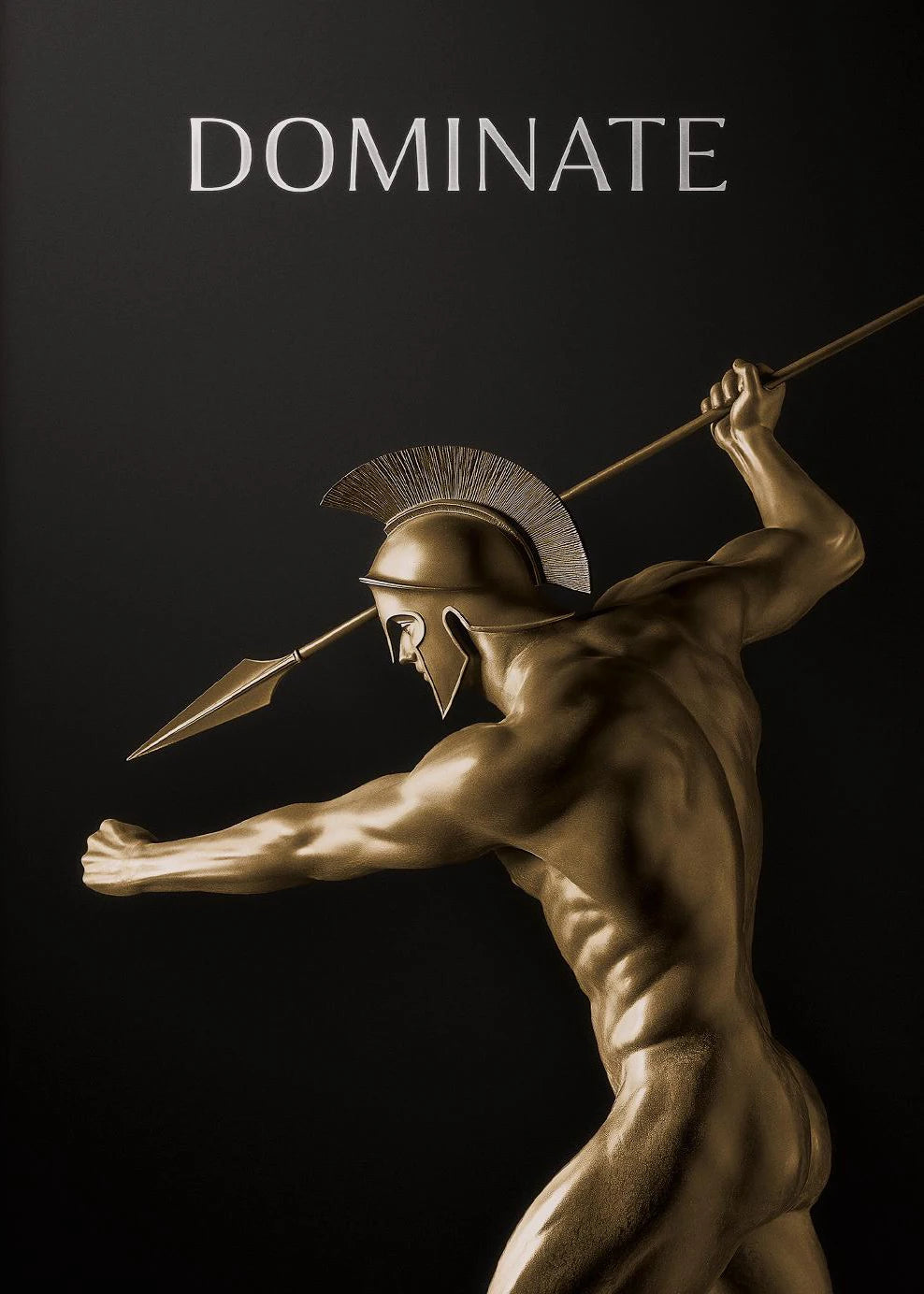 Alexander the Great Quote Motivational Wall Art Spartan Warrior Canvas Ancient Greek Poster Bronze Statue Sculpture Room Decor Peaceful Pleasures Health and Wellness