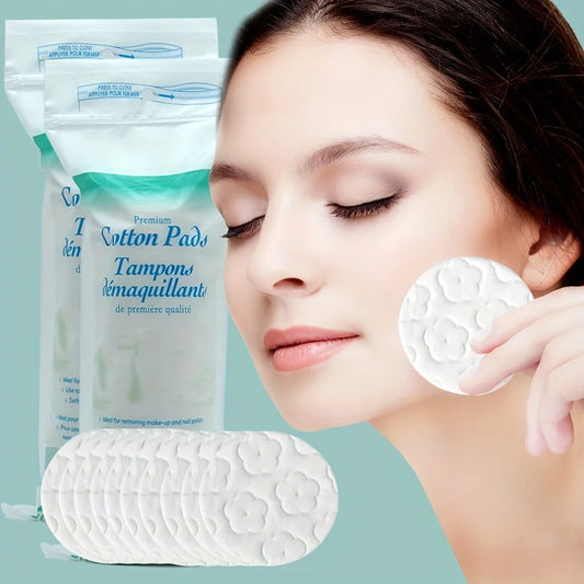 Makeup Remover Pad,Cotton Sandwich Round Makeup Remover Pad Double Effect Cleansing Disposable Makeup Pad 100pcs/200pcs/400pcs Peaceful Pleasures Health and Wellness
