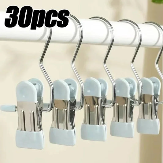 Multifunctional Clothespin Hanger Clothes Hook Buckle Metal Stainless Steel Hat Skirt Trouser Clip Clothing Wardrobe Storage Peaceful Pleasures Health and Wellness