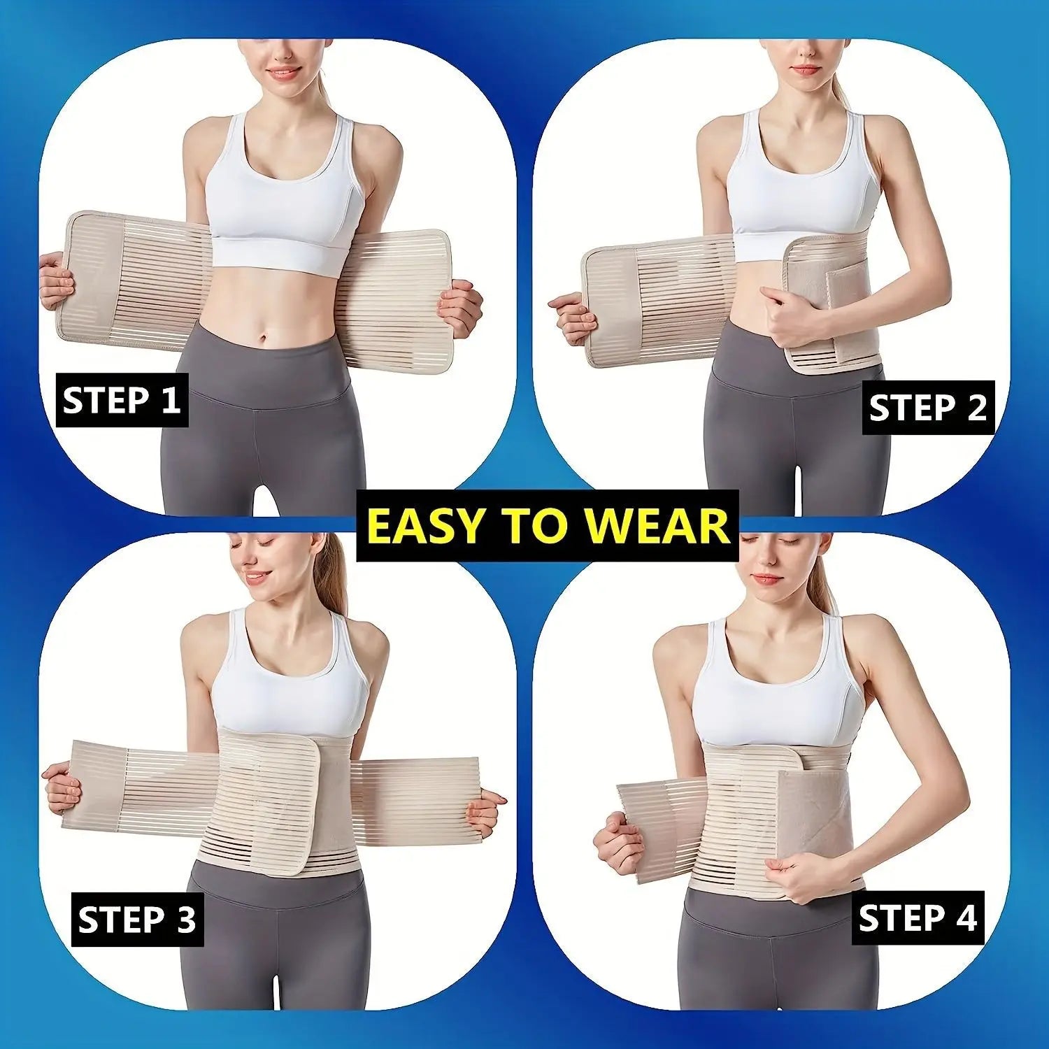 High Quality Abdominal Band Tummy Belt Abdominal Binder Post Surgery Girdle Belt Support Belt Compression Stomach Wrap Peaceful Pleasures Health and Wellness