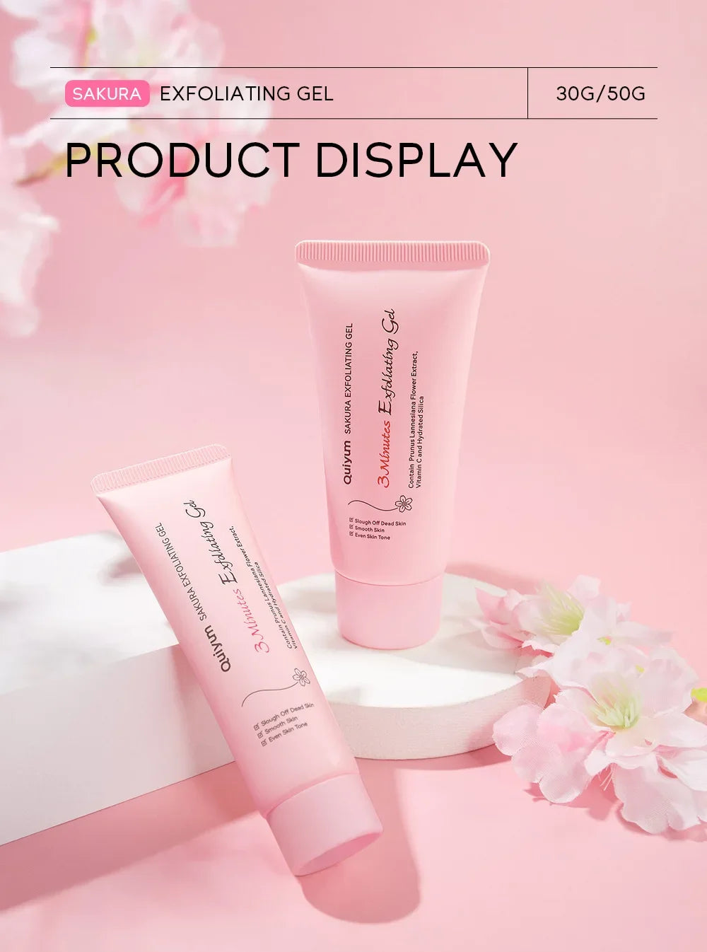 Sakura Exfoliating Peeling Gel Facial Scrub Moisturizing Nourishing Repair Scrubs Face Cream Beauty Skin Care 30g/50g Peaceful Pleasures Health and Wellness