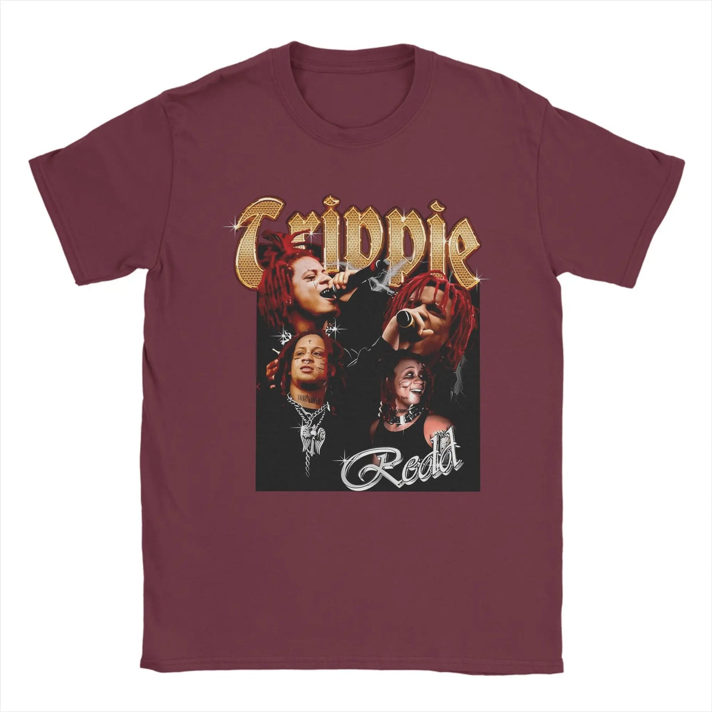 Harajuku T Shirt Summer Trippies Fashion T-Shirts Red Hair Redds 100 Cotton Tshirt for Man Y2K Fun Cheap Print Short Sleeve Tops Peaceful Pleasures Health and Wellness Burgundy M