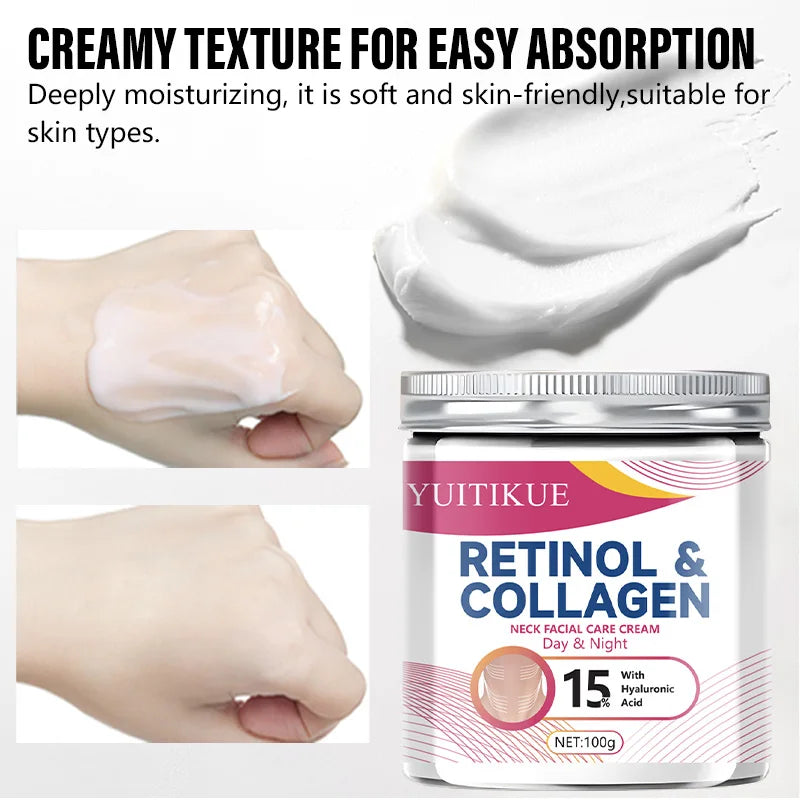 YUITIKUE Collagen Neck Cream | Firms, Lifts & Hydrates Neck Firming Cream Peaceful Pleasures Health and Wellness