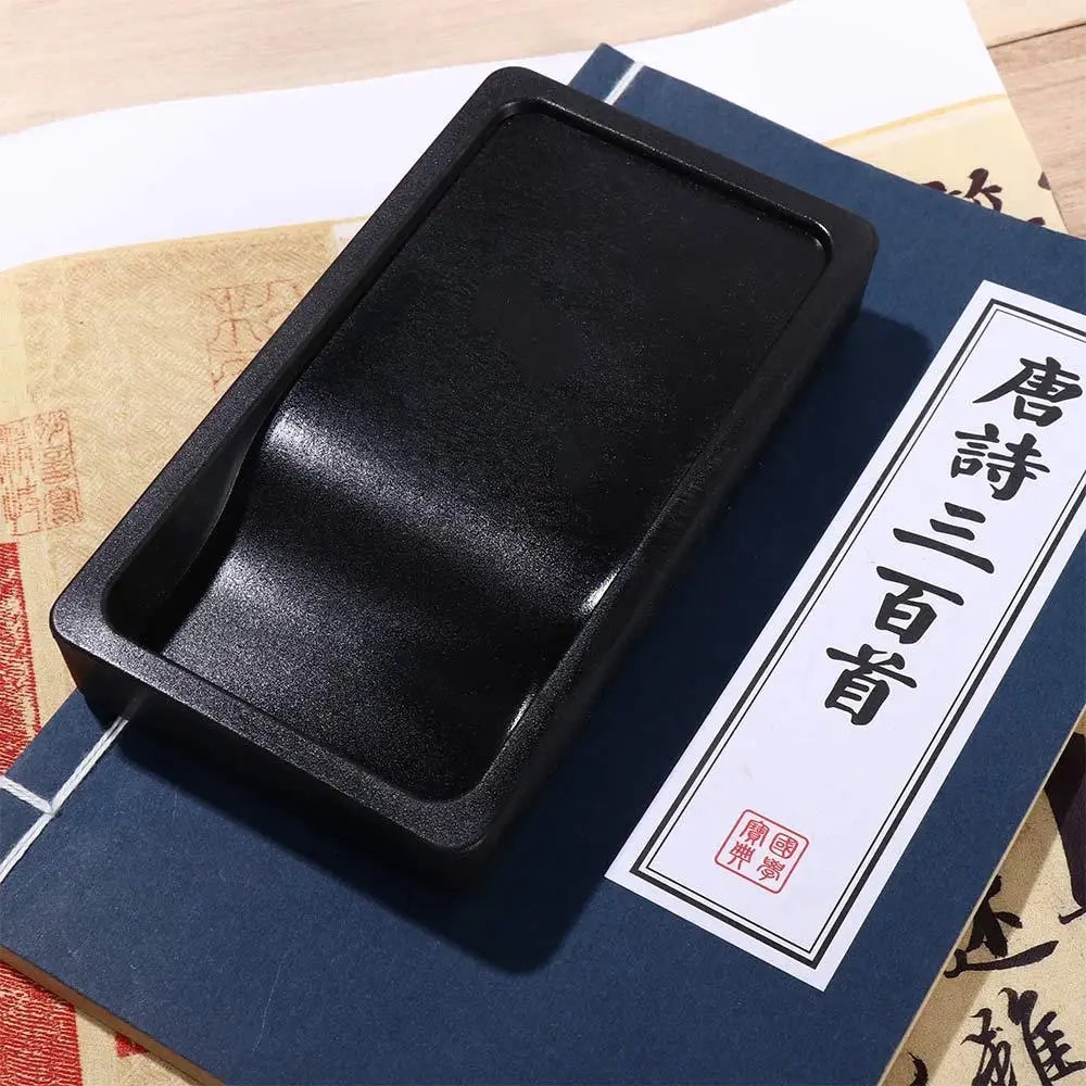 Lightweight Portable Writing Multi-function Two-sided Penmanship Chinese Brush Calligraphy Inkwell Inkslab Calligraphy Inkstone Peaceful Pleasures Health and Wellness