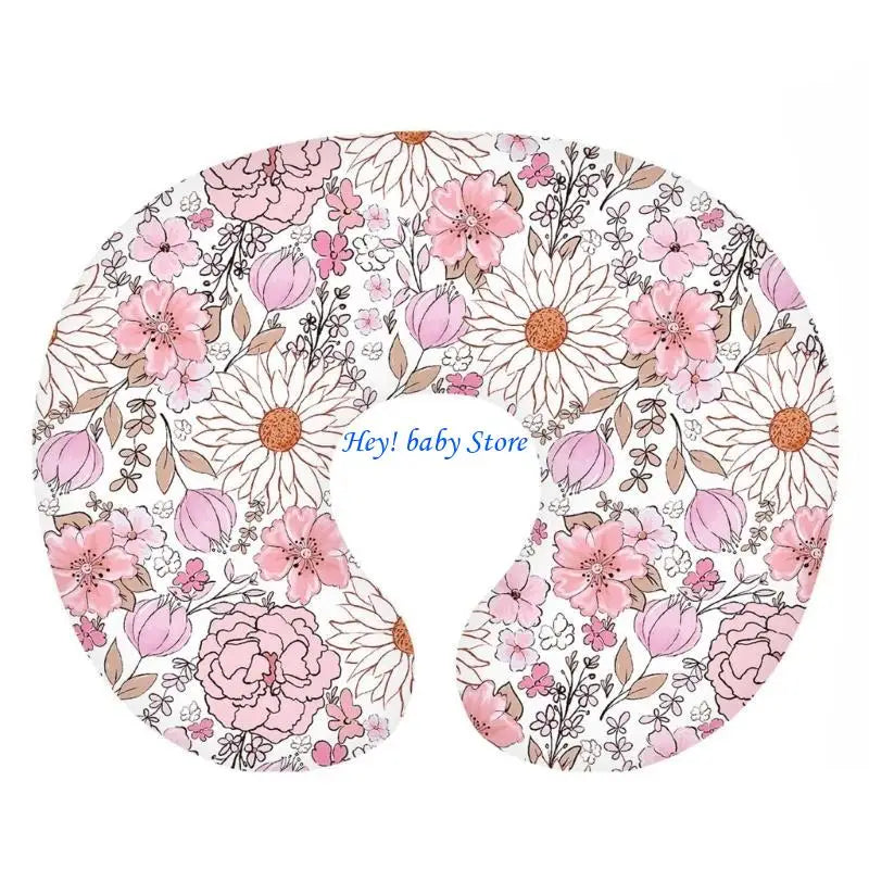 Breastfeeding Pillow Cover – Soft Print Nursing Slipcover