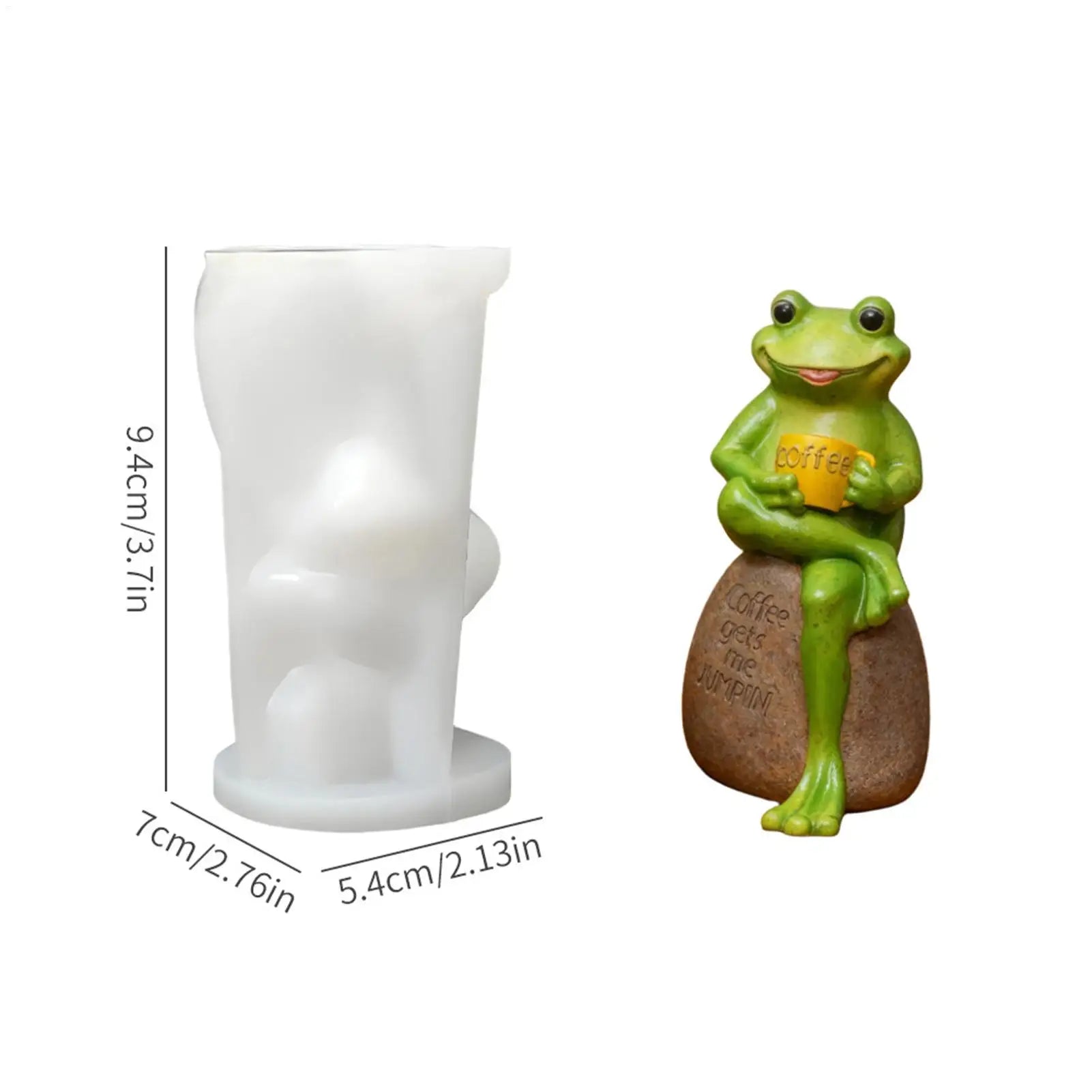Frog Mold Silicone Reusable Statue Animal Decoration Sculpture Resin Mold For Concrete Clay Candle Making Outdoor Home Yard Peaceful Pleasures Health and Wellness