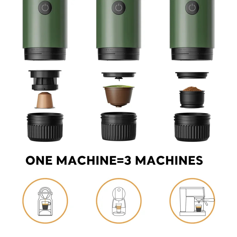 Portable 3-in-1 Espresso Machine | USB-C Travel Coffee Maker