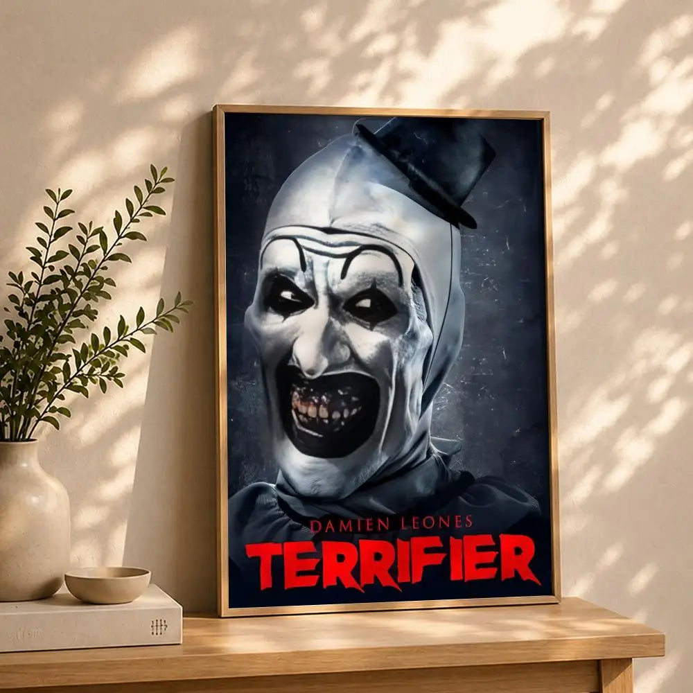 Terrifier Movie Poster HD Self-Adhesive Waterproof Wall Art Movie Wall Poster Peaceful Pleasures Health and Wellness White3 50X70cmNoframe