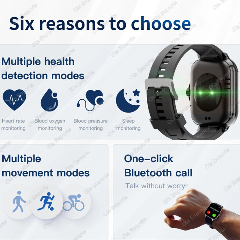 Ola Esporte Smart Watch 2.01" Bluetooth Calls & Fitness Tracker Smart Watch Peaceful Pleasures Health and Wellness