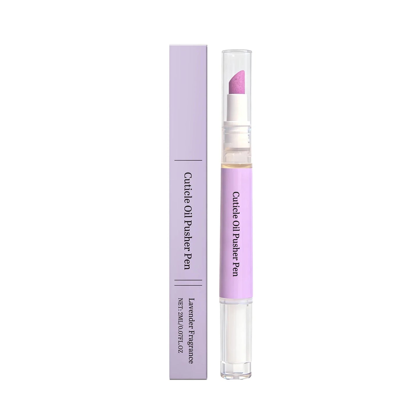 2-in-1 Cuticle Oil Pusher Pen | Lavender Nail Care Tool