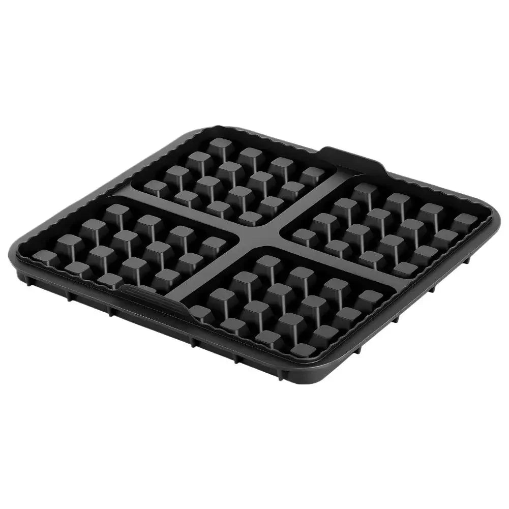 Air Fryer Silicone Waffle Maker Mold Square Reusable Non-stick Easy Release Biscuit Pancake Waffle Baking Mold Kitchen Accessory Peaceful Pleasures Health and Wellness Black